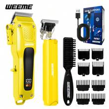 WEEME Professional Hair Clipper & T Blade Trimmer Set, 3 Colors Rechargeable Barber Hair Cutting Machine, Gift For Men Dad - View 10