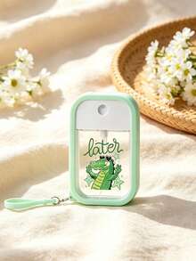 Portable Card Spray Bottle With Cute Crocodile Pattern Decoration, Perfume, Hand Sanitizer And Cosmetic Hook, Fits In Bag, Suitable For Work, Shopping, Travel, Carrying Around, Perfect Gift For Living Room, Bedroom, Bathroom, Travel Accessories, Wedding, Party, Birthday, Back To School, Beach, Seaside, Vacation, Mother's Day, Summer, New Year, Ramadan, Eid, Valentine's Day, School Season, Teacher's Day - Multicolor - View 3