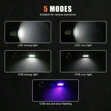 1 Buah Senter Gantungan Kunci COB Hitam, Lampu Kerja Saku Mini Isi Ulang USB dengan Kait Carabiner, Obor Inspeksi Portabel untuk Perbaikan Mobil, Berkemah, Jalan Malam, dan Penerangan Peringatan Darurat - senter - View 5
