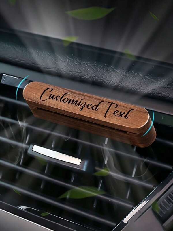 1Set Difusor de coche de madera personalizable y personalizado con dos varillas de difusión, adecuado para refrescar el interior del coche, dispensadores de ambientador, regalos ideales para amigos, hombres y padres en exposiciones de coches, Navidad, Día del Padre y regalos de vacaciones