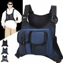 NYXIA Tas Dada Taktis Outdoor Pria, Tas Selempang, Rompi Multifungsi, Rompi Lari Olahraga, Tas Sepeda dengan Strip Reflektif - MultiWarna - View 2