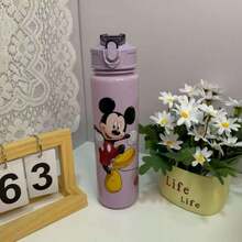 1 Pc Cute Cartoon Water Cups, Leak-Proof Plastic Sports Water Bottle, Cute Personalized Gift, Suitable For Outdoor Hiking, School, Office, Perfect Gift - Multicolor - View 9