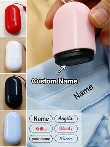 Customized Name Stamp Personalized Signature Stamp Customized Capsule-Style Clothing Name Stamp Customizable Birthday Gift Suitable For Work Signature Cute Multi-Purpose Office Use Reusable Envelope Invitation Anniversary Teacher - Style a - View 2