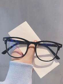 2 Pairs/1 Pair Women's Plastic Square Fashion Design Couple Style Elegant And Beautiful Fashion Glasses, Suitable For Music Festivals, Summer Outdoor Leisure Activities, Vacations, Tropical Beach Trips Or Back To School Essential Accessories. - Transparent - View 8