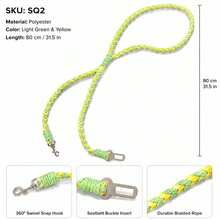 1pc Dog Car Headrest Safety Tether Braided Cotton Rope Pet Car Seat Belt With Heavy Duty Metal Clip, Chew Resistant Anti Shock Dog Travel Restraint Leash For Small Medium Large Dogs, Easy Install Universal Vehicle Pet Safety Accessory - Multicolor - View 18