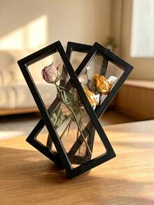 1PC/SET Dried Rose Storage Frame Desktop Display Stand Transparent Flower Rack DIY Dried Flower Rack Suitable For Home, And Office Decoration, Valentine's Day, New Year's, Mother's Day Gifts, Necklace Packaging Boxes, Jewelry Storage Boxes - Multicolor - View 5