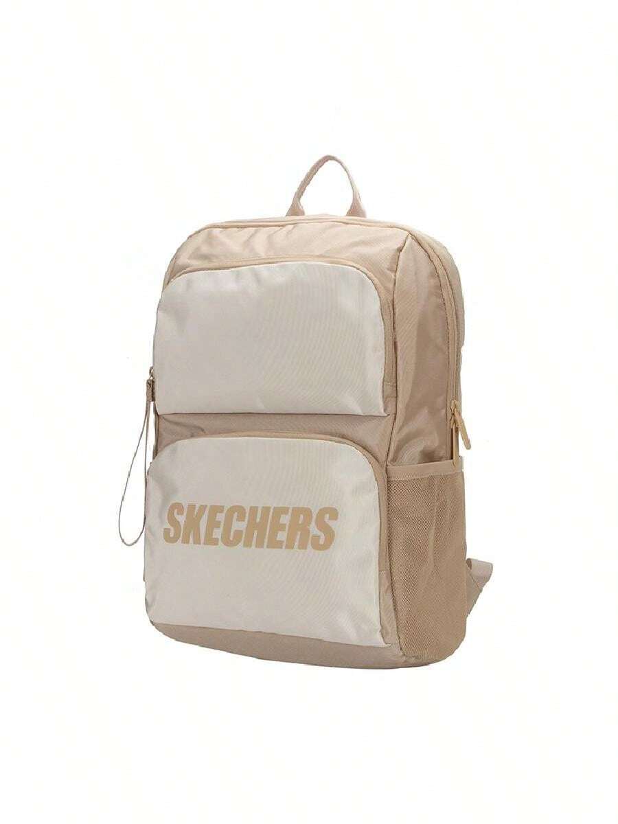 Skechers Unisex Lightweight Outdoor Backpack, 2026 Summer New Colorblock Commuter Backpack L320U196-028R - Irish Cream - View 1