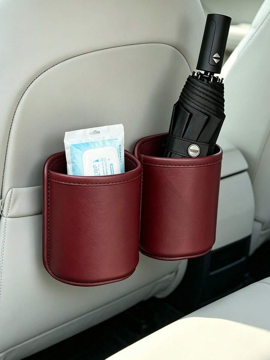 6pcs Car Interior Decoration, Car Storage Box, Trash Can, Multifunctional All-Season New Hanging Storage Box, Car Storage Organizer, Seat Back Organizer, Vehicle Trash Bin, Portable Car Accessories, Large Capacity, Christmas Gift For Men - Multicolor - View 1
