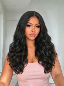 Yaki Deep Wave Clip In Hair Extension Synthetic Hair Kinky Hairpieces Long Yaki Kinky Curly Hair Extensions Black Body Wave Wig For Women Full Hair Pieces Curly Wave Kinky Clip In Hair Extensions - Natural Black - View 4
