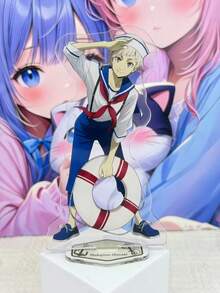 13cm Bungo Stray Dogs Sailor Uniform Acrylic Stand, Cute Character Display Stand, Suitable For Manga Merchandise, Home Decor, Room Decoration, Desktop Ornament, Also As A Gift For Girls - Multicolor - View 11