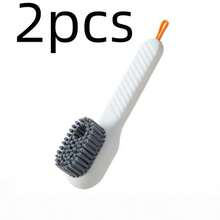 1pc Multi-Function Cleaning Shoe Brush With Built-In Soap Dispenser, Press-Type Automatic Liquid Dispensing Brush Head, Soft Dense Bristles, Reusable, Suitable For Sneakers, Leather Shoes, Clothing Washing, Dish Cleaning - Multicolor - View 12
