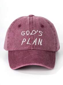 1件女款刺繡 GOD'SPLAN 水洗棒球帽，時尚軟頂棒球帽，可調帽簷，戶外帽，防曬，透氣，度假禮物，適合戶外運動、露營、旅行、度假 - 棒球帽 - 查看 13
