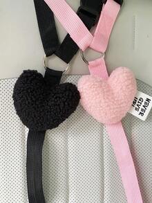 1pc Cute Pet Car Safety Belt Harness Leash, Creative Heart-Shaped Dog/Cat Vehicle Safety Tether Strap,Dog Accessories - Multicolor - View 3