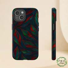 Design artistico avanzato con motivo a onde, puntini e strisce, raffinato motivo artistico 2-in-1, custodia per telefono con finitura brillante, adatta per serie Apple 11.12.13.14.15.16.17 e serie S21, S22, S23.S24.S25.S26 - Grigio - Visualizzare 3