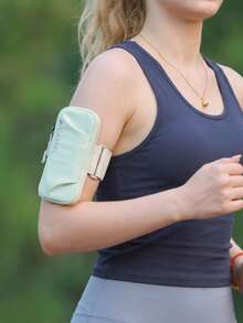 CAMEL CROWN Unisex Running Cell Phone Armband, Sports Arm Sleeve Wrist Storage Pouch, Outdoor Phone Holder For Workout - Mint Green - View 1