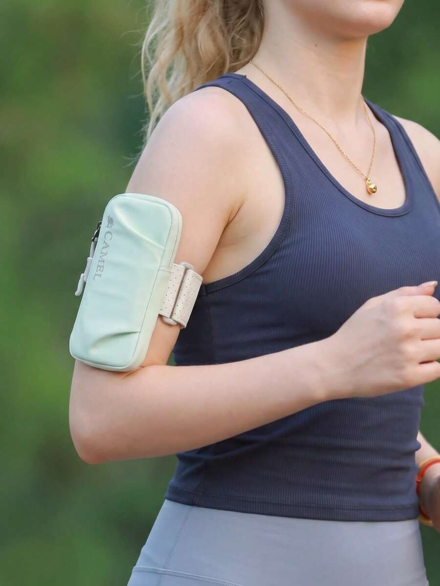 CAMEL CROWN Unisex Running Cell Phone Armband, Sports Arm Sleeve Wrist Storage Pouch, Outdoor Phone Holder For Workout - Mint Green - View 1