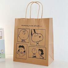 SNOOPY 5入牛皮紙史努比禮品袋與手提袋，極簡百搭，設計新穎有趣，適合送給粉絲、家人與朋友的小禮物 - 彩色 - 查看 1