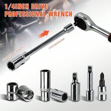 53 Pcs 1/4" Drive Socket SetandTool Sets Ratchet Wrench Set With Bit Socket Set - CZP201 - View 5