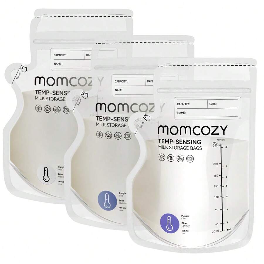 Momcozy Easy Pour Breast Milk Storage Bags, 8 Oz, Temperature-Sensitive Color Change - 200PCS - 查看 1