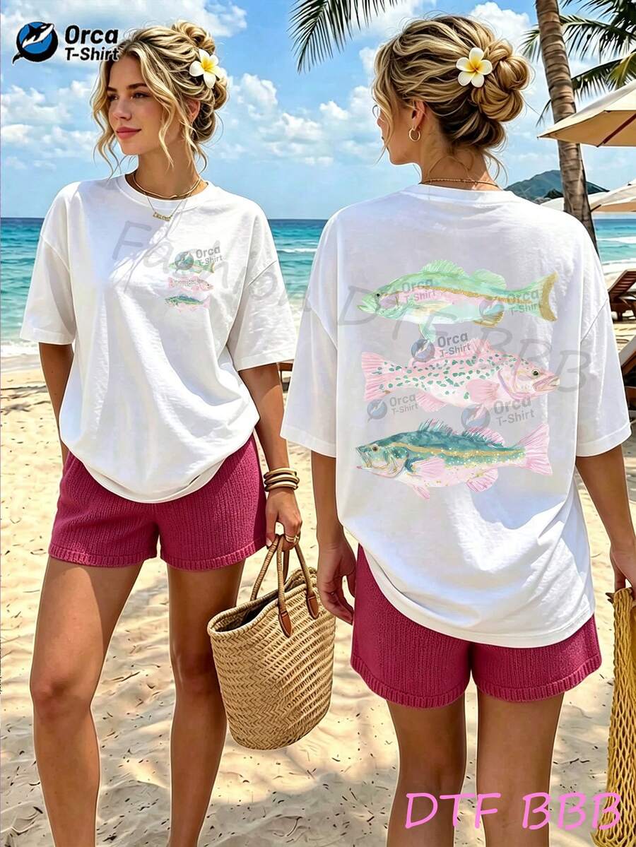 Women T-Shirts - 白色 - 查看 1