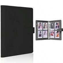 A5 Size K-Pop Style Loose Leaf Binder, 25 Pages, 4 Card Slots, PU Leather Cover, Convenient Card Storage And Organization - Multicolor - View 3