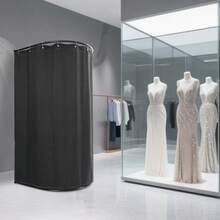 YUNRUX Simple Bottom Zipper, 95x100x200cm In A Robe, The Black Miniature Wardrobe - 黑色 - 查看 9