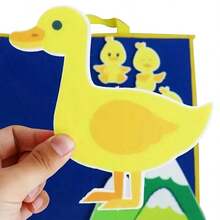 hoojojo 7Pcs Felt Five Little Ducks Storytelling Set, Classroom Storytelling Props, Early Learning Educational Toy, Role-Playing Activity, Teacher Supplies, Party & Group Activity, Back-To-School Essential - Multicolor - View 4