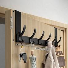 Over-The-Door Hook Heavy Duty Door Rack No Drill Towel & Coat Rack Can Hang Coats, Bathrobes, Hats, Clothes And Towels Bathroom Storage Organizer - Black - View 10