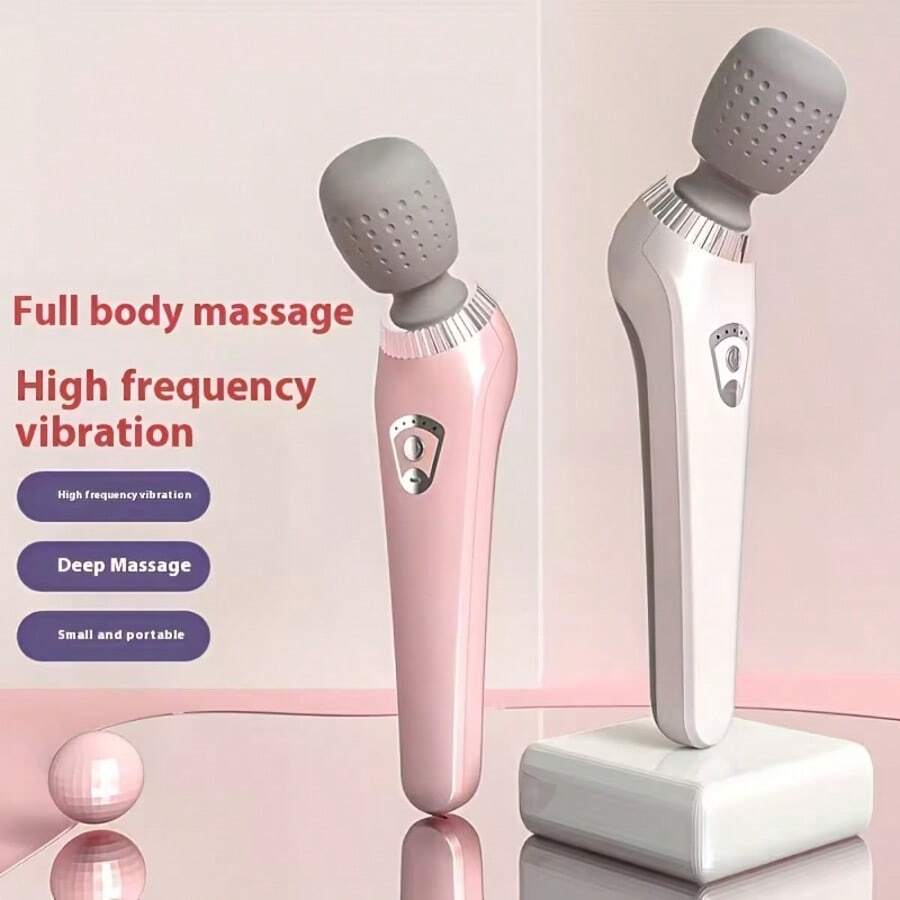 Alat Pijat Genggam Portabel, Alat Pijat Berputar 180°, 5 Kecepatan yang Dapat Diatur, Dapat Diisi Ulang USB, Cocok untuk Pijat Bahu, Punggung, Pinggang, dan Kaki, Hadiah Unisex, Perlengkapan Perjalanan Penting