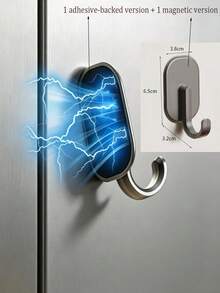High-Strength Magnetic Refrigerator Hooks, Easy To Install, Durable And Rust-Resistant, Wall-Mounted Design, Wear-Resistant, Suitable For Kitchen, Behind Door, Refrigerator Wall Storage And Other Home Storage Scenarios - Multicolor - View 17