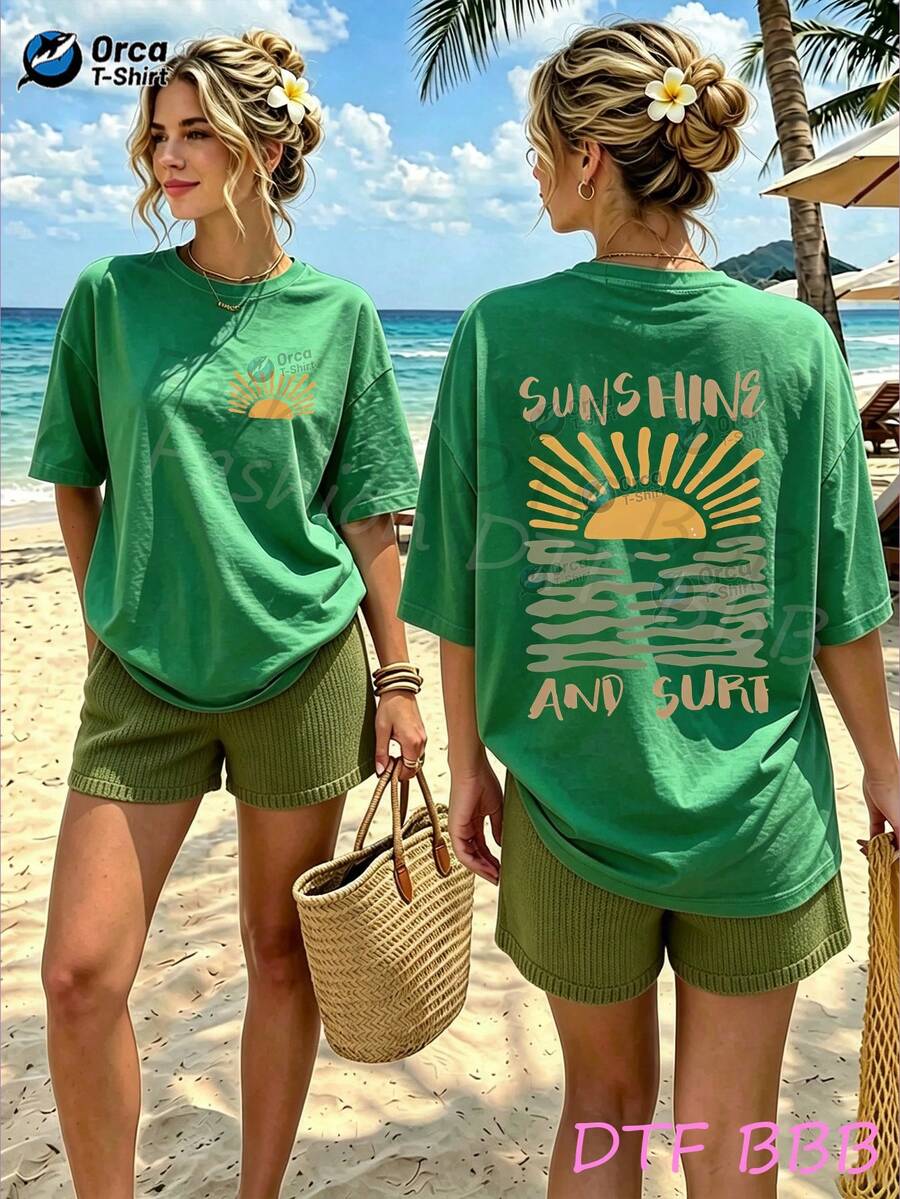 Women T-Shirts - 綠色 - 查看 1
