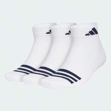 2 Pairs Adidas Unisex Solid Color Breathable Comfortable Mid-Calf Socks, Sportswear Light Ankle Socks, Antibacterial Odor-Resistant Athletic Socks - Crew Socks - View 1