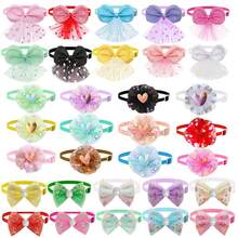 10/20Pcs Princess Pet Bow Tie Collar, Adjustable Cute Bow Neck Accessories For Small Medium Dogs & Cats, Daily Wear Dress Up Decor, Perfect Birthday Valentine Wedding Christmas Party Pet Gift - Multicolor - View 14