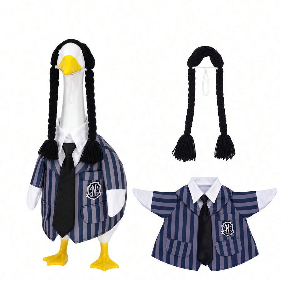 Porch Goose Outfits, Stripes Goose Outfits For 23" Porch Goose Statue, Halloween Outdoor Decoration For Porch Yard And Patio(Goose Sculpture Not Included) - Multicolor - View 1