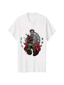 Canelo Alvarez The Undisputed Mexican Boxing Legend Vintage Graphic Cotton T-Shirt For Men - 白色 - 查看 1