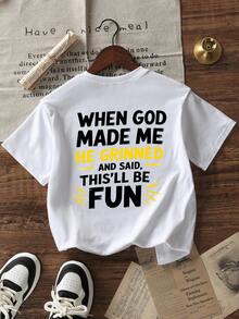 Boys Soft Neutral Color Crew Neck Short Sleeve Lightweight Summer Basic Essential T-Shirt - White - View 3