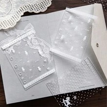 1pc Lace Acrylic Divider Page Cute Style Loose Leaf Notebook Index Page Divider Shaped Bookmark - Multicolor - View 4