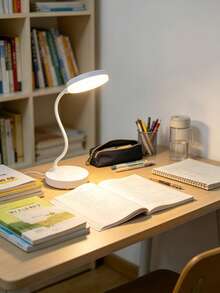 Guanova 1 Stück 3-farbig umschaltbare LED Schreibtischlampe, Schlafzimmerleuchte mit Handyhalter-Funktion, (USB-betrieben/Batterie-betrieben optional), 3-farbiges Licht, einstellbare Helligkeit, Bürobeleuchtung, Tischlampe, Nachttischlampe, Leselampe, dekorative Nachtleuchte, geeignet für Büro, Schlafzimmer, Wohnzimmer, Bürolesen und Lernen, Küche, Schlafzimmerbeleuchtung, Batteriekapazität: 800mAh - Tischleuchte mit rundem Fuß - Übersicht 9
