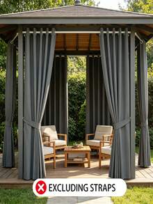 Outdoor Curtains, Suitable For Patios, Porches, Gazebos, UV-Resistant And Fade-Resistant, Offering Both Sun Protection And Privacy Decoration - B - View 5