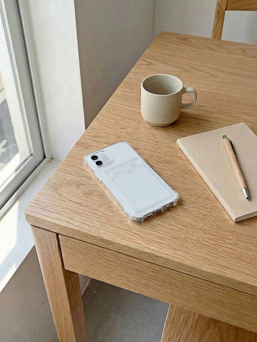 Haus Hana Clear Phone Case With Card Slot Compatible Phone Waterproof Shockproof Anti-Fall Scratch Resistant - Clear - View 1