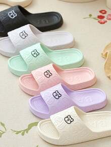 1 Pair Couple Soft Comfortable Non-Slip Thick Sole Slippers, Suitable For Indoor, Bathroom And Outdoor Wear, Summer Warmth, Perfect For Graduation Season And Graduation Party - Multiple Styles - View 8