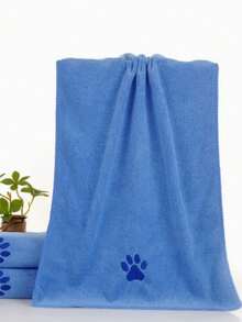 1pc Super Soft Absorbent Pet Towel - Grey, Blue, Pink, Suitable For Cats And Dogs, Providing A Gentle And Stylish Cleaning Solution For Your Furry Pets - Multicolor - View 13