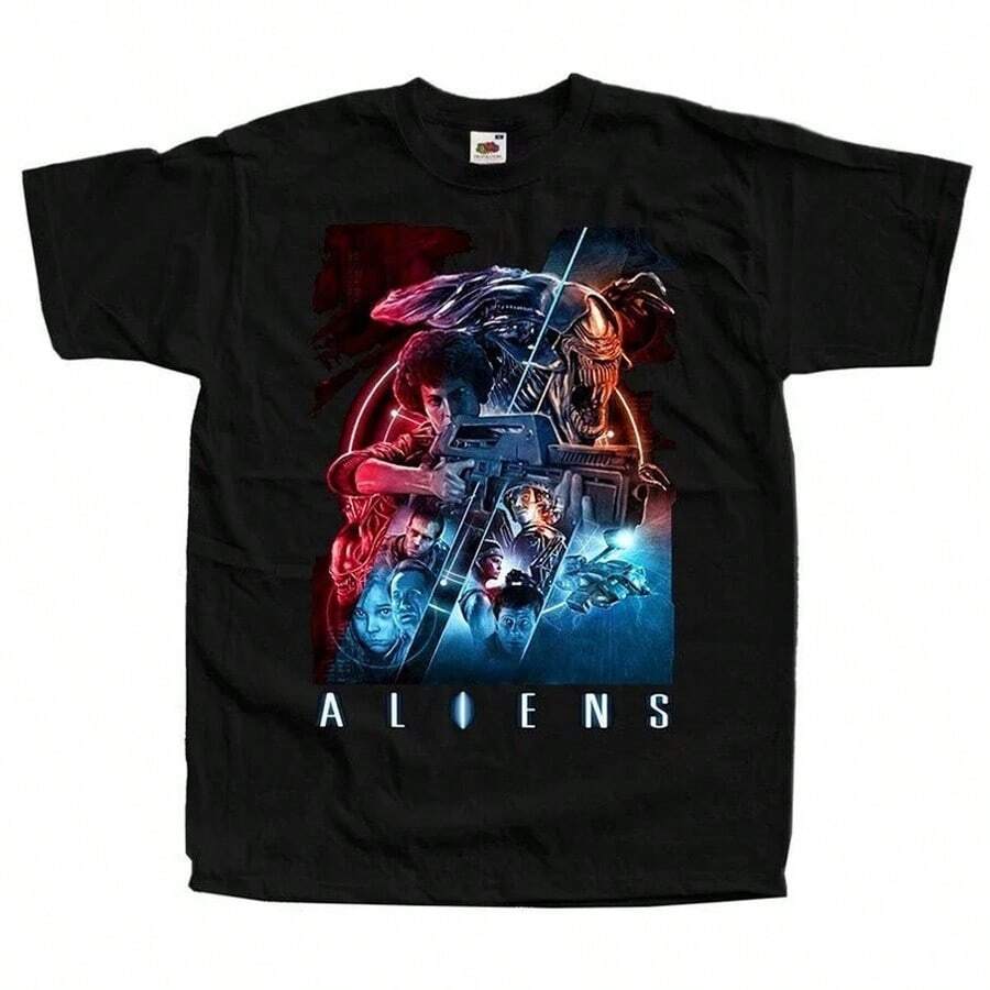 Alien V4 Poster Men T Shirt All Sizes S-5XL - 黑色 - 查看 1