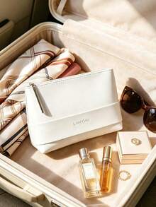 Lancôme Tas Kosmetik PU dengan Lapisan Anti Noda dan Resleting Logam, Cocok untuk Perjalanan Sehari-hari, Kencan, dan Liburan LANCOME-GIFT-9 - Putih - View 7