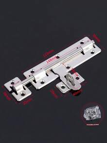 1pc Stainless Steel Sliding Latch With Screws, Suitable For Cabinets, Wardrobes, Sheds, Doors, Home Office Garage Storage, Household Door Locks, Shed Security Locks, Cabinet Locks, Home Security Locks - Multicolor - View 12