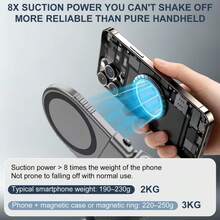 Magnetic Phone Camera Handle, Ergonomic Handheld Selfie Grip With Detachable Wireless Remote, Portable DSLR-Style Phone Stabilizer - Multicolor - View 6