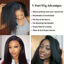 Smilegirl Human Affordable Wear & Go Wigs - Natural Black - 查看 7