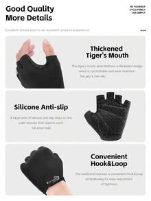 WEST BIKING Bicycle Riding Gloves With Thickened Palm Pads Silicone Anti Slip High Elasticity Comfortable Cycling Gear - Multicolor - View 10