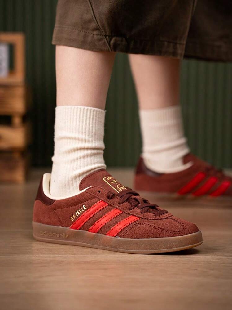 Adidas Men's & Women's GAZELLE INDOOR 26 New Retro Brown & Red