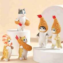 mofusand 1pc The Pop-Up Tempura Themed Blind Box, The Creative Fried Shrimp Shape Is Cute, Fun And Healing, And The Delicate Texture Desktop Decoration Is Suitable For All Kinds Of Festivals. It Is A Good Thing For Collection Lovers. (Stochastic Style) - Multicolor - View 8